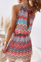 Women's Sleeveless Dress - Chevron Pattern - A-Line Fit - Lightweight Casual Wear by Lumina Vancouver