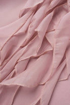 Women's Dress - Knee Length Flowy Fit - V-Neck Ruffle Lace Detail - Sheer Long Sleeve by Lumina Vancouver