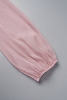 Women's Dress - Knee Length Flowy Fit - V-Neck Ruffle Lace Detail - Sheer Long Sleeve by Lumina Vancouver