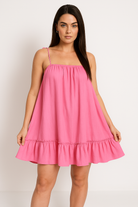 Women’s Sundress – Lightweight Cotton – Loose Fit – Spaghetti Straps – Mini Length by Lumina Vancouver