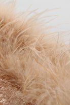 Women's Mini Dress - Sequin Embellished - Sweetheart Neckline - Feather Trim - Long Sleeve by Lumina Vancouver