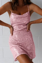 Women's Mini Dress - Sleeveless Spaghetti Strap - Sequin Bodycon Party Wear by Lumina Vancouver
