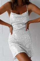 Women's Mini Dress - Sleeveless Spaghetti Strap - Sequin Bodycon Party Wear by Lumina Vancouver