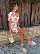 Women's One-Shoulder Dress - Asymmetrical Design - Cinched Waist - Lightweight Fabric by Lumina Vancouver