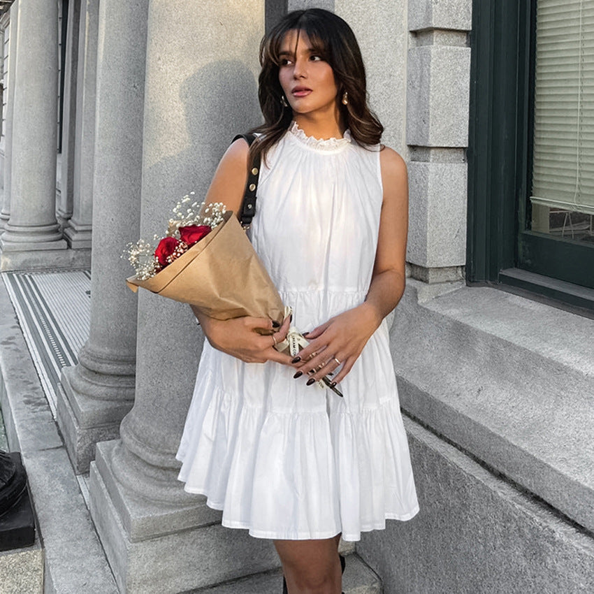 Women’s A-Line Dress – Sleeveless – Loose Fit – Tiered Hem – Lightweight Casual Wear by Lumina Vancouver