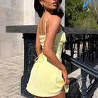 Women’s Mini Dress – Slim Fit – Spaghetti Straps – Ruched Bodice – A-Line Hem by Lumina Vancouver