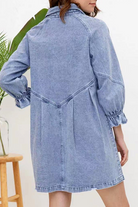 Women's Denim Shirt Dress - Button Down - Long Sleeve - Casual Stylish Fit by Lumina Vancouver