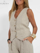 Ella - Vest & Wide Pants Set (Almost sold out)