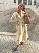 Xara - Stylish Linen Midi Dress