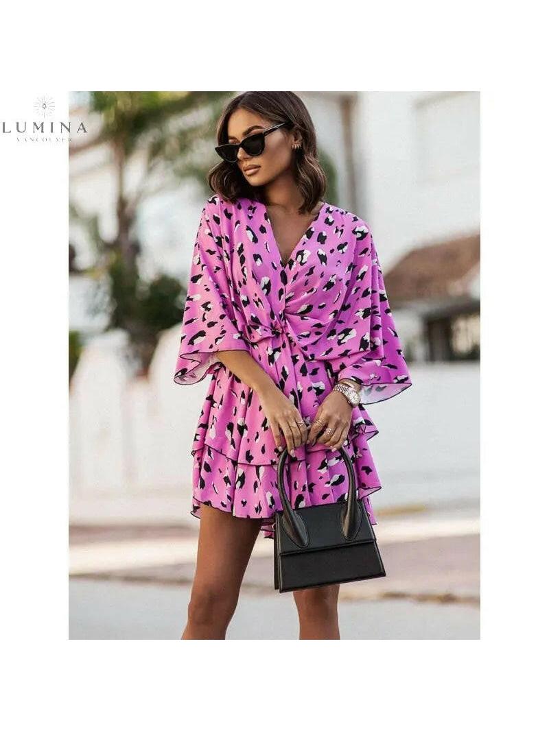 Valeria - Bohemian Floral Mini Dress