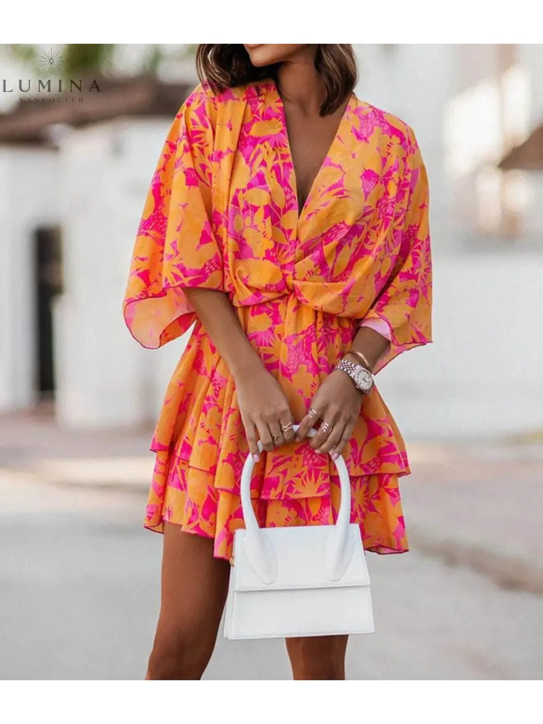 Valeria - Bohemian Floral Mini Dress