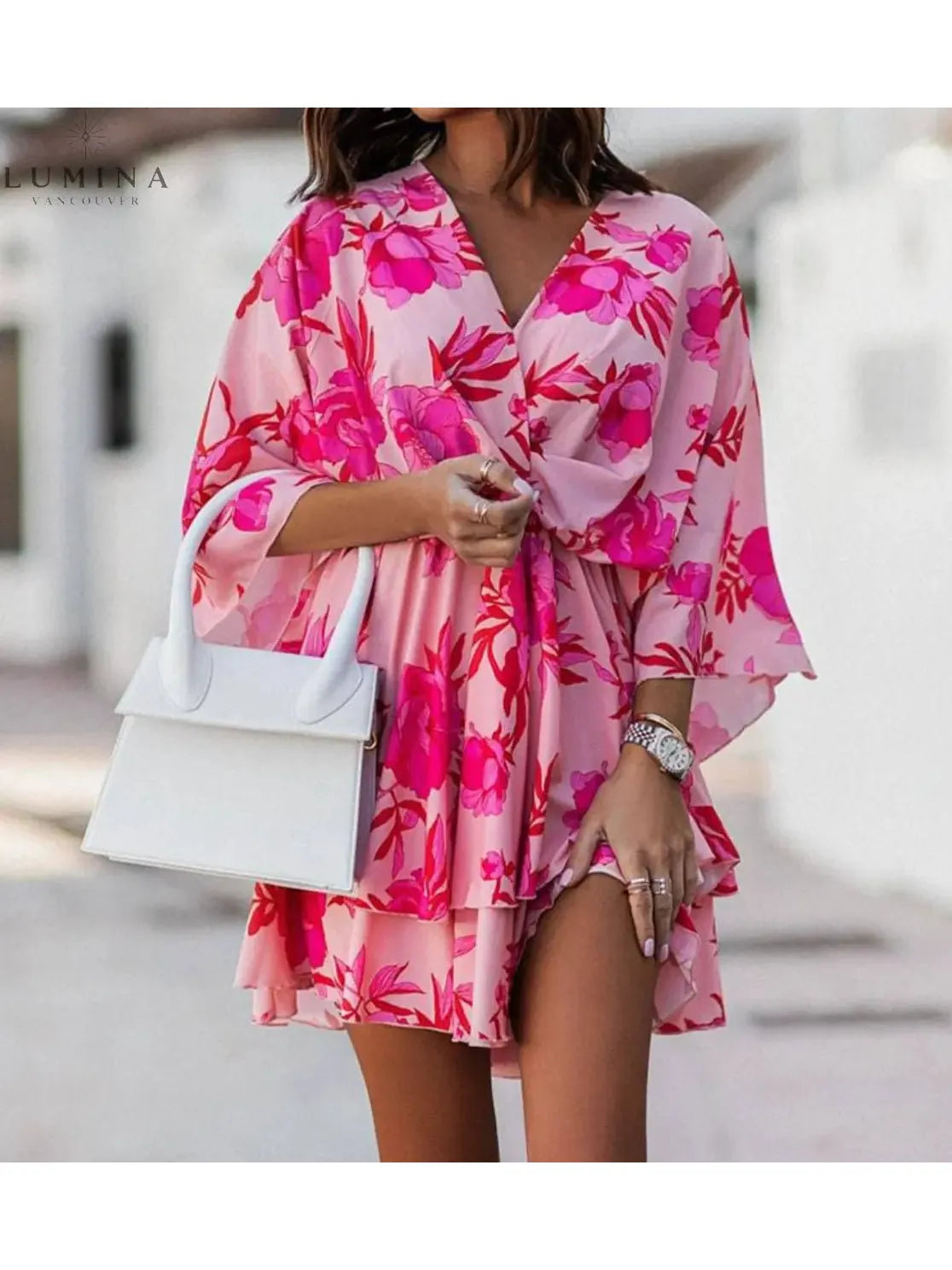Valeria - Bohemian Floral Mini Dress