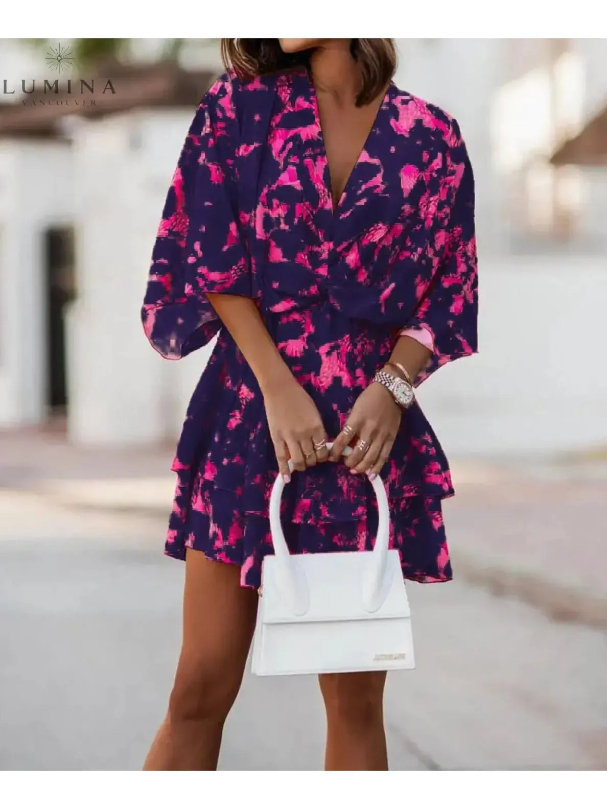Valeria - Bohemian Floral Mini Dress
