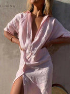 Jillian - Loose Shirt Maxi Dress