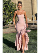 Riviera | Sleeveless Slit Ruffle Maxi Dress