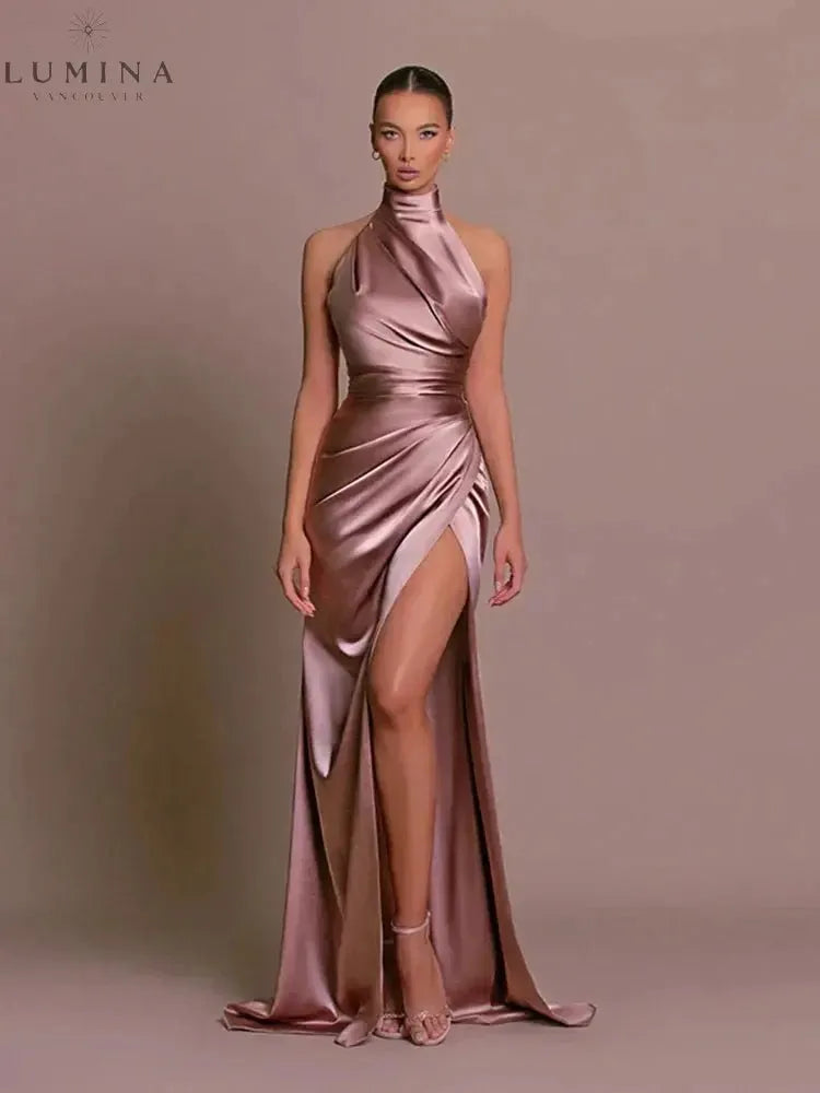 Cleo | Sleek Slit Gown