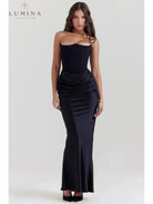 Victoria Noir | Sophisticated Black Maxi Dress