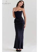 Victoria Noir | Sophisticated Black Maxi Dress