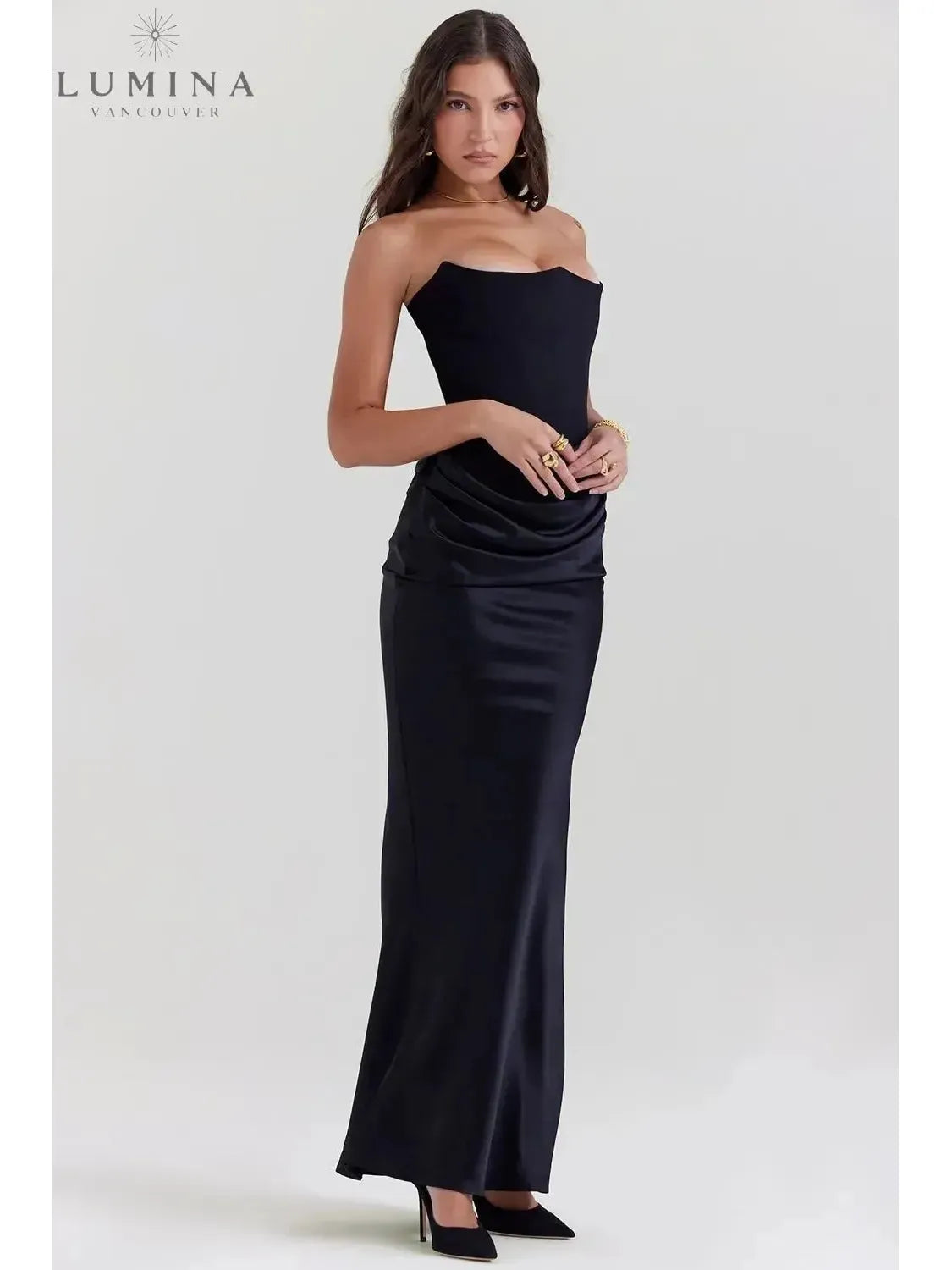 Victoria Noir | Sophisticated Black Maxi Dress