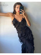 Aliza | Ruffled Maxi Dress