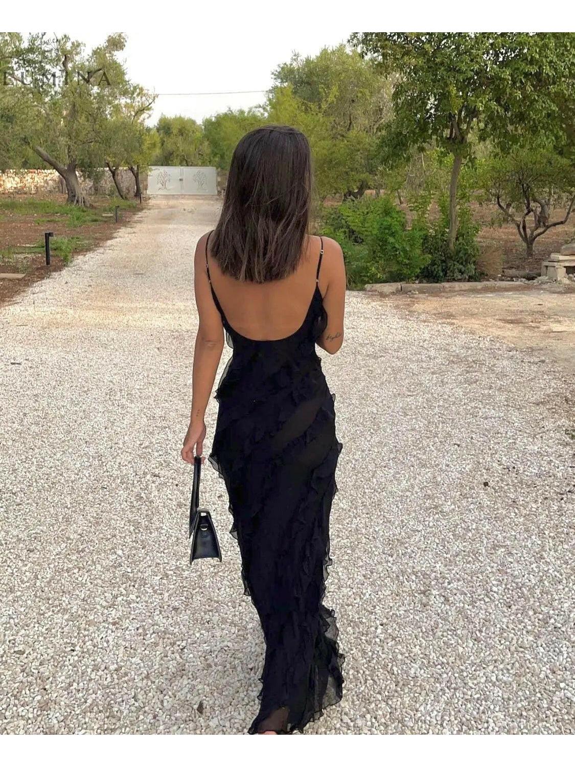 Aliza | Ruffled Maxi Dress